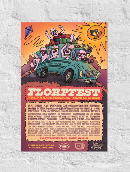 Florpfest 2023 Line-up Poster