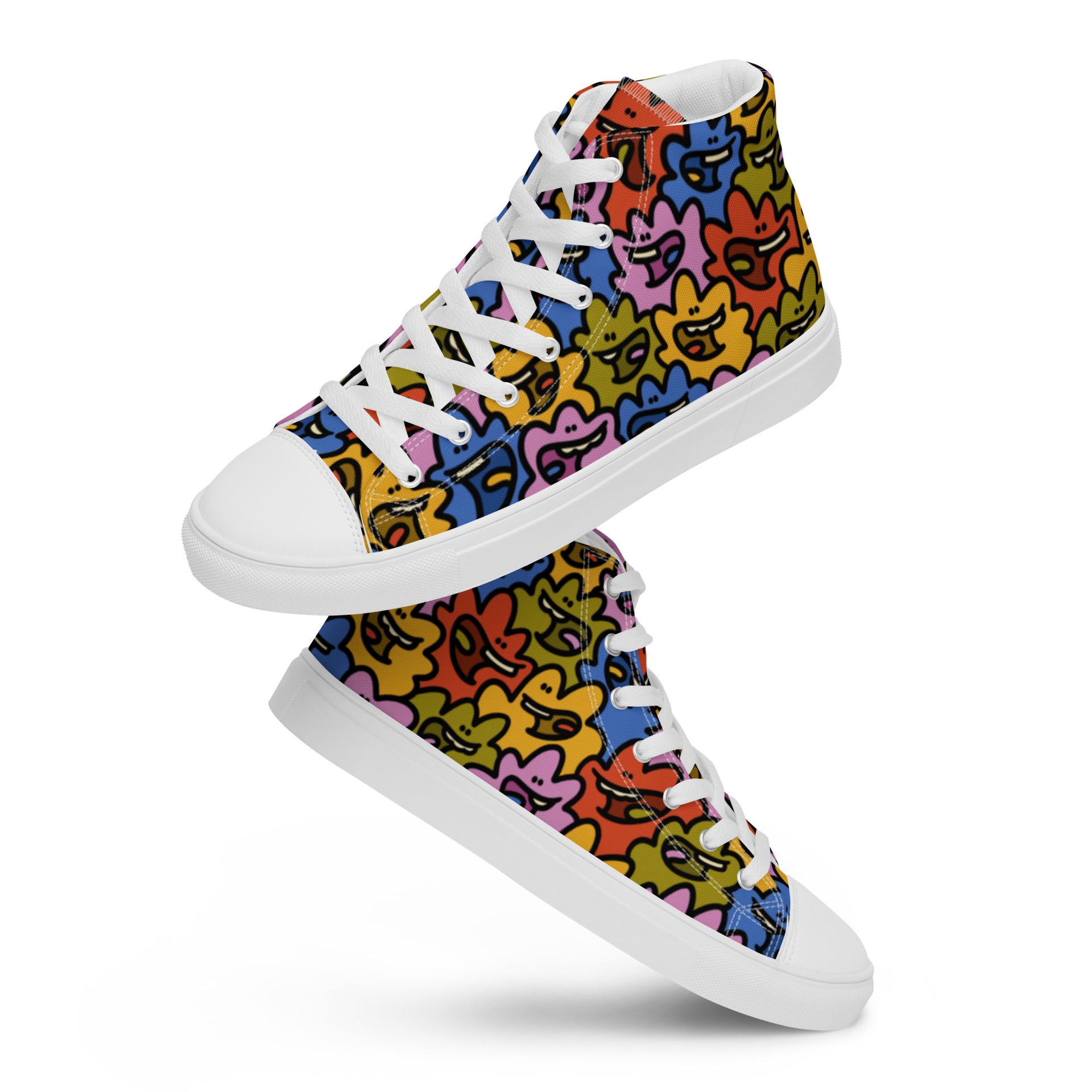 Custom Kiks Men's High Top Sneaker/Shoes with Trance Doodle