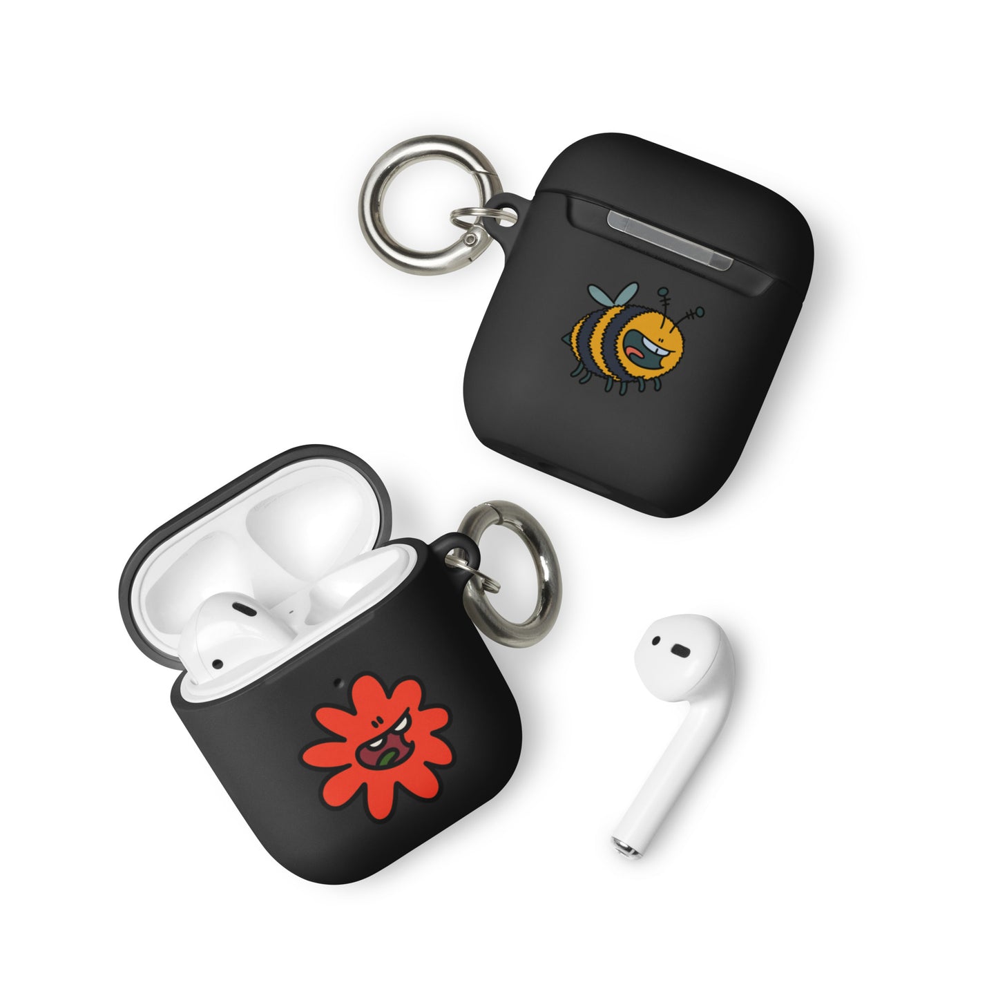 Flower and Spring Bee - Rubber Case for AirPods®