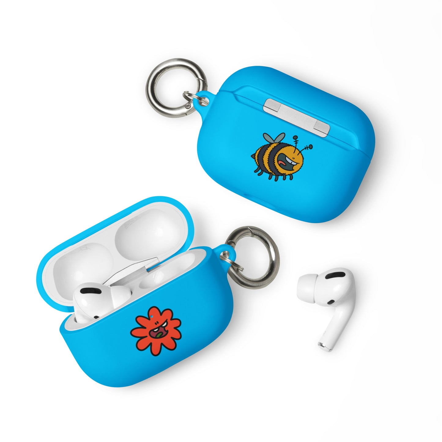 Flower and Spring Bee - Rubber Case for AirPods®